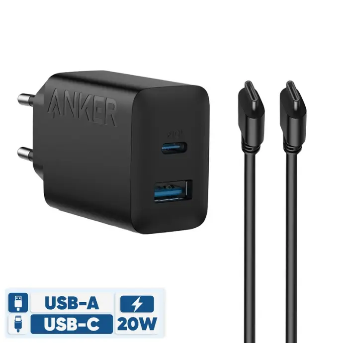 شارژر دیواری Anker B2348 20W with 1.5m USB-C Cable
