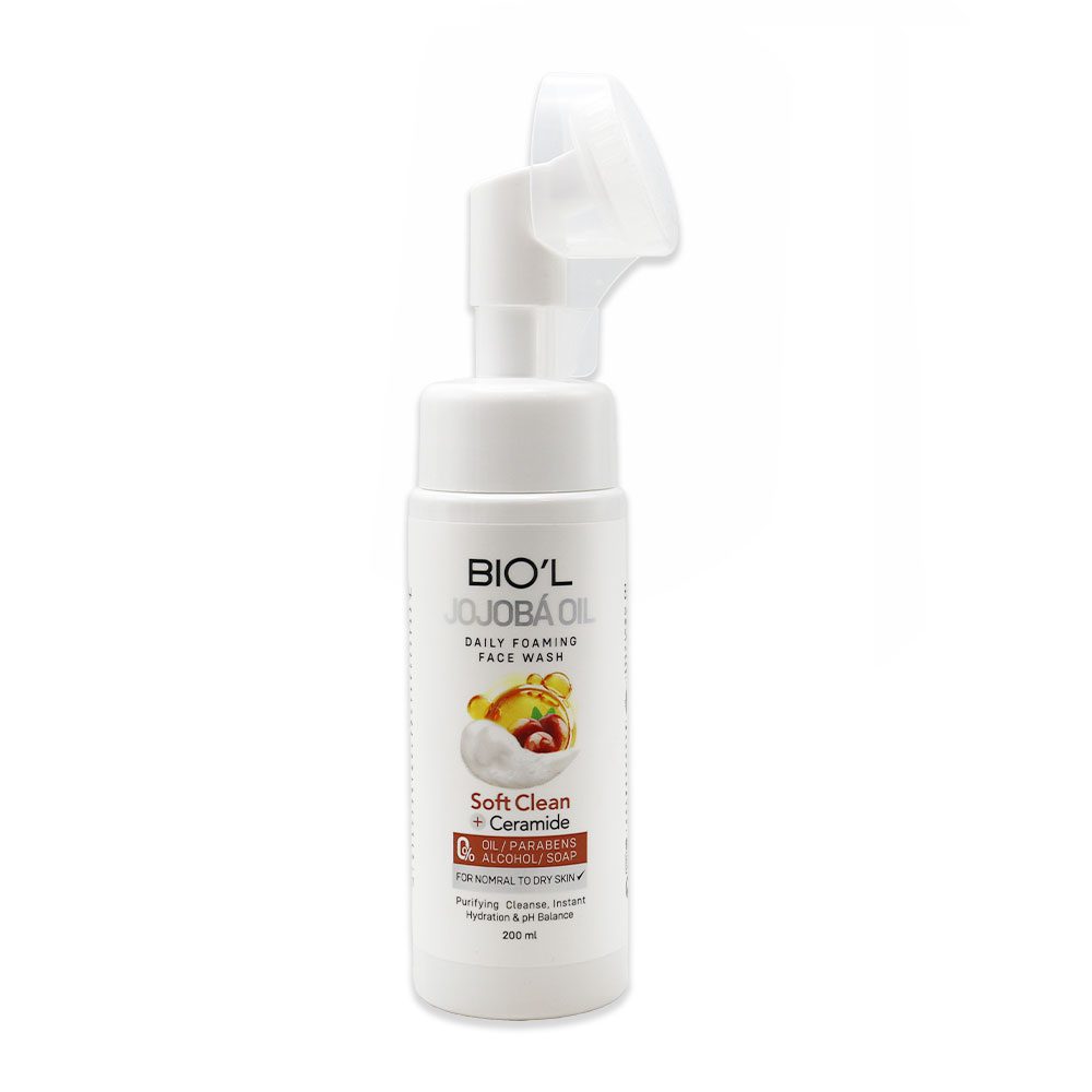 فوم شستشو صورت بیول مدل JOJOBA OIL حجم 200ml مناسب پوست خشک و نرمال