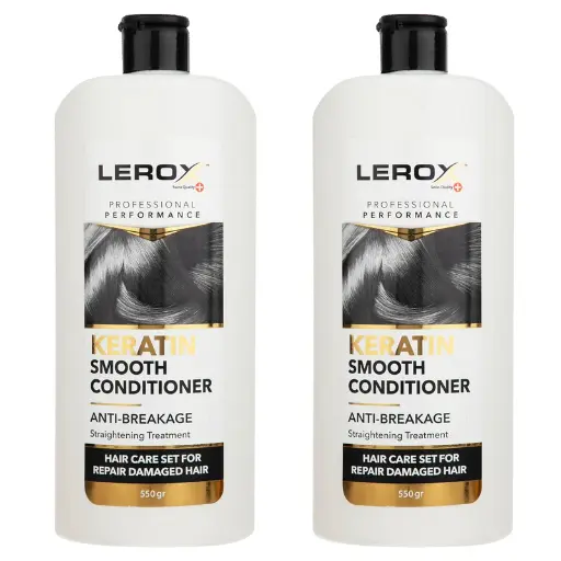 پک دو عددی نرم کننده Lerox Keratin حجم 550g 