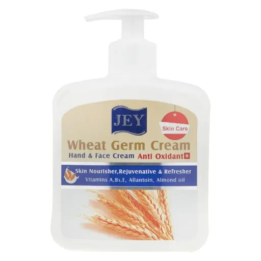 کرم نرم کننده دست و صورت جی مدل Wheat germ حجم 450ml مناسب انواع پوست 
